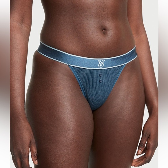 Victoria's Secret Other - VICTORIAS SECRET LOGO WAISTBAND STRETCH COTTON TANGA BIKINI PANTY UNDERWEAR. NWT
